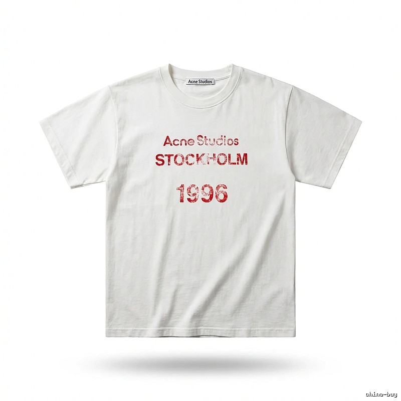 Acne Studios minimalist style white T-shirt