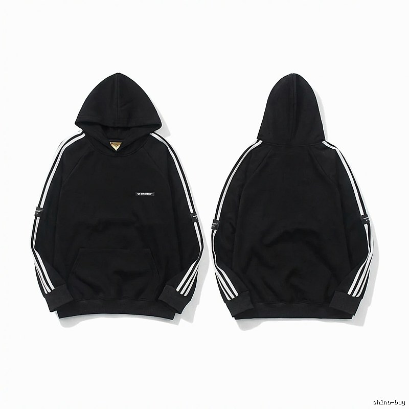 Adidas classic three - stripe black sweatshirt