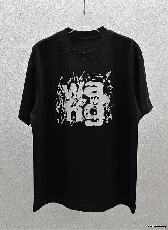 Alexander Wang Graffiti Street Style Black T-Shirt