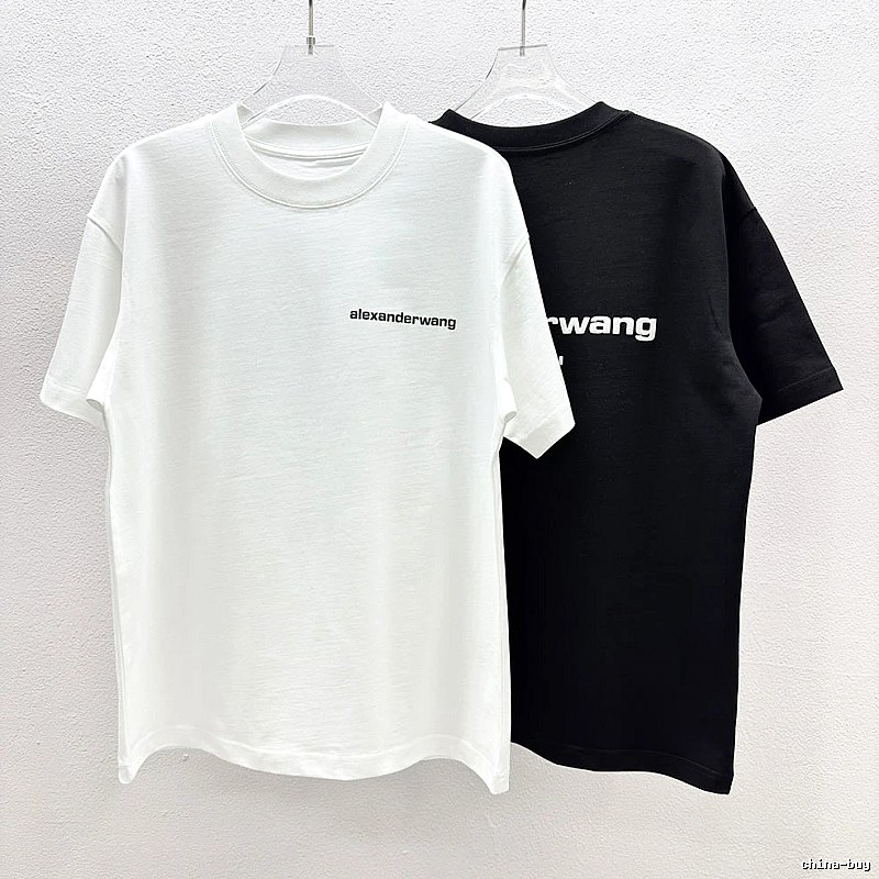 Alexander Wang Minimalist Lettering Black & White Short-sleeve T-shirt