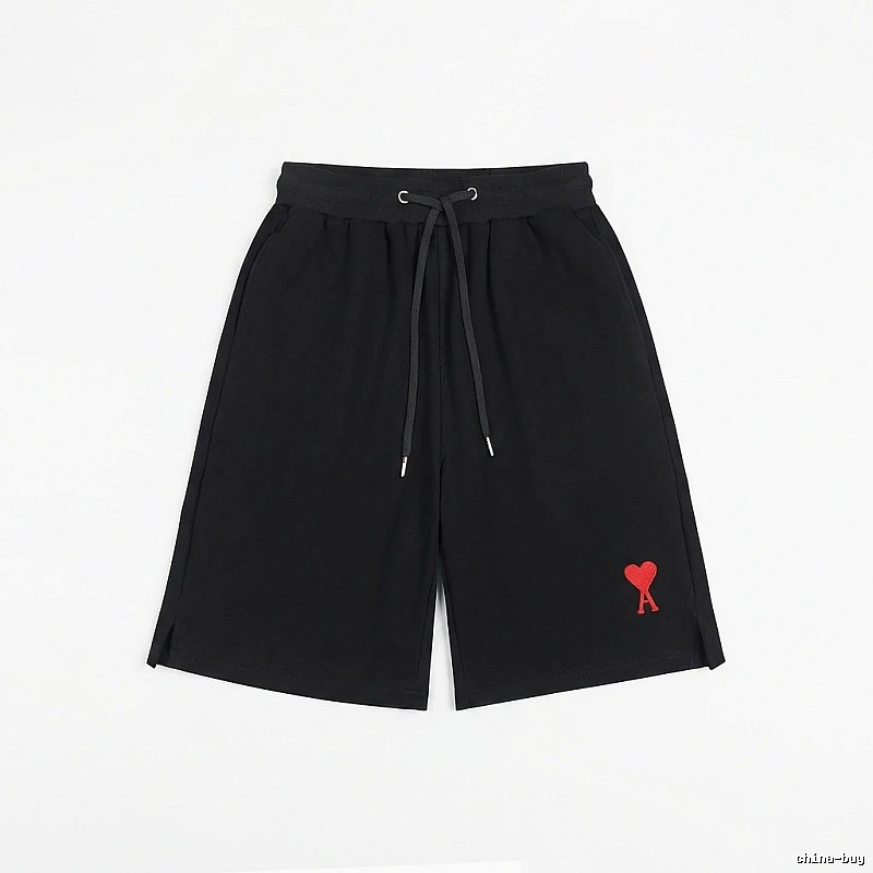 AMI Embroidered Love Heart Casual Shorts