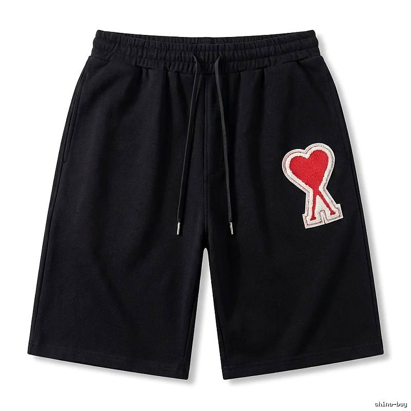 AMI Love Embroidery Style Shorts