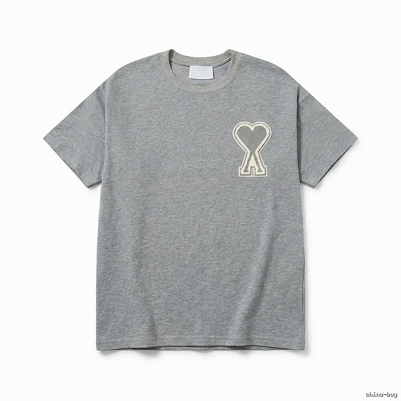 AMI Love Simple Style Gray T-shirt