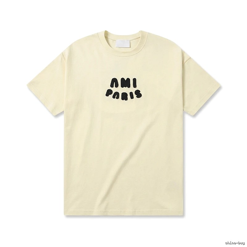 AMI Paris Casual Style Off-White T-shirt