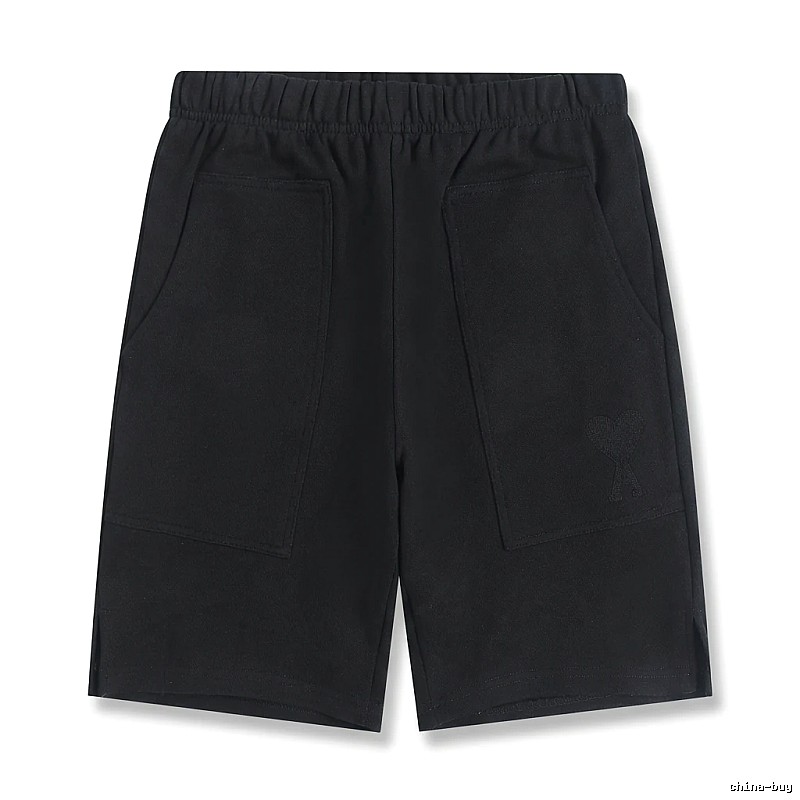AMI Workwear Style Black Shorts