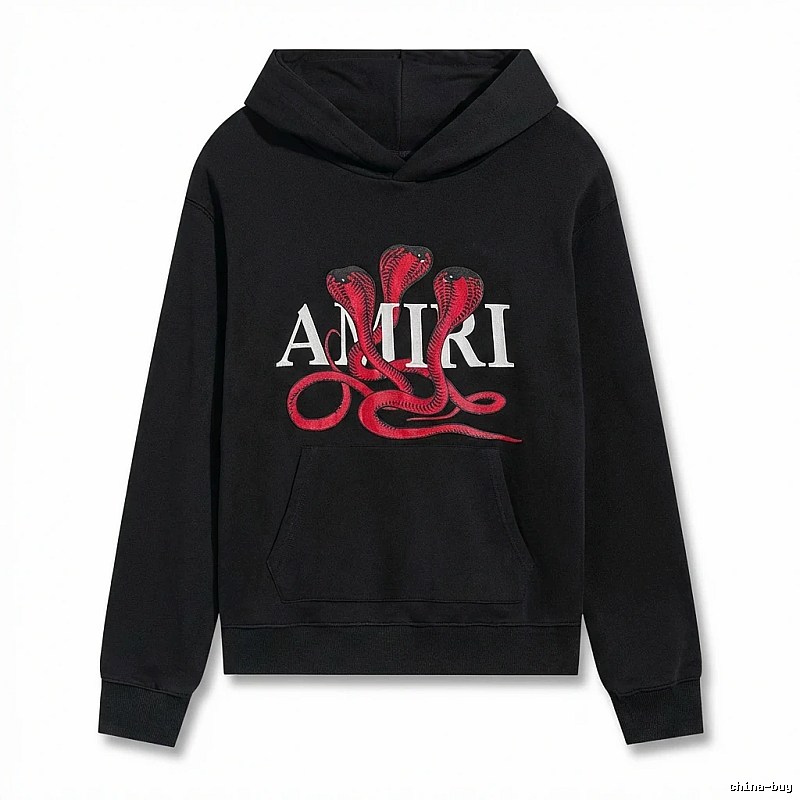 AMIRI black hoodie with snake print