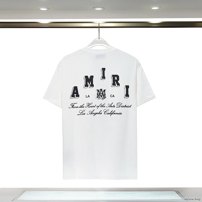 Amiri Daily Graphic T-shirt White Blue Amiri with Visual Detail