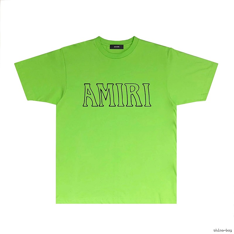 AMIRI Fluorescent Green Simple T-shirt