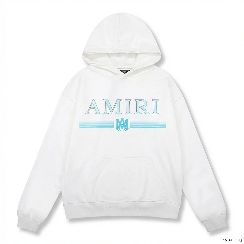 AMIRI letter - printed white hoodie