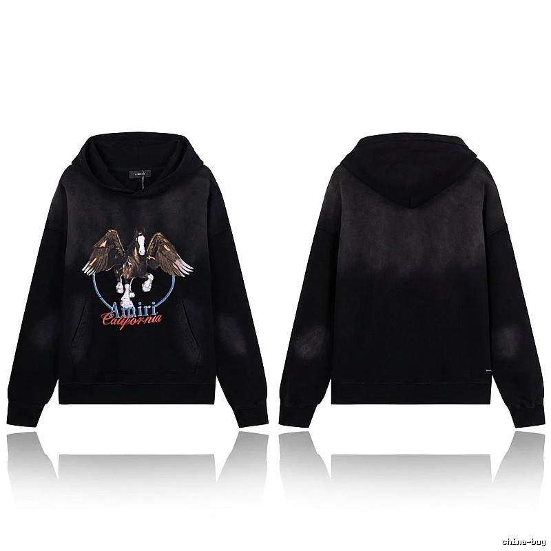 AMIRI Pegasus Retro Black Hoodie