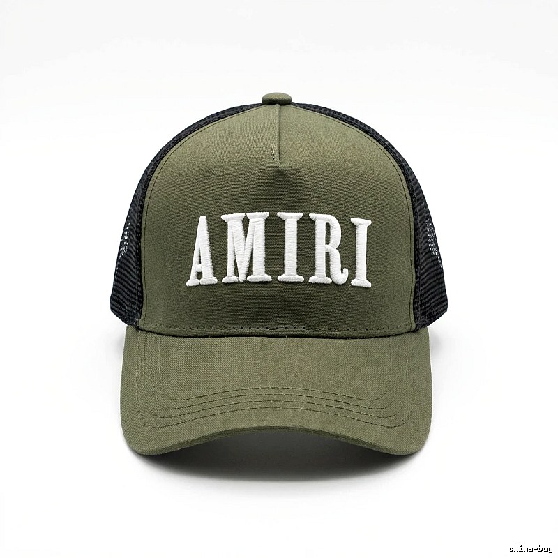 AMIRI Retro Style Olive Green Hat