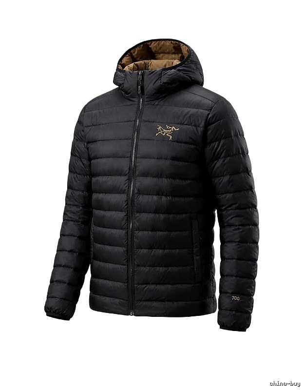 Arc'teryx lightweight trendy black down jacket