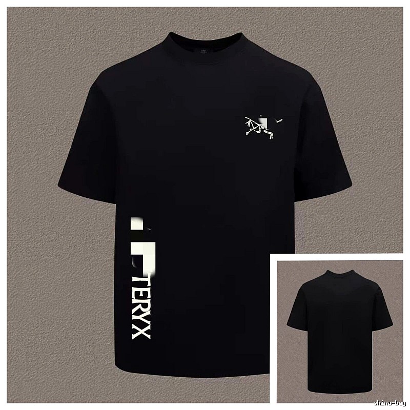 Arc'teryx Printed Technical Style Black Short-sleeved T-Shirt