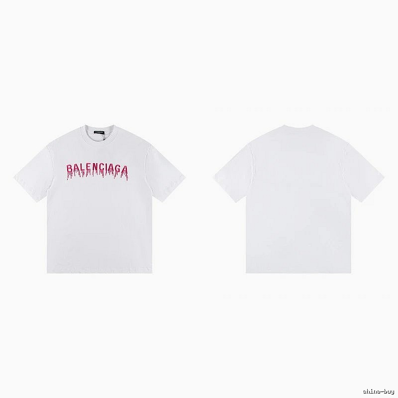 Balenciaga Blood Drop Collection Street Style White T-Shirt