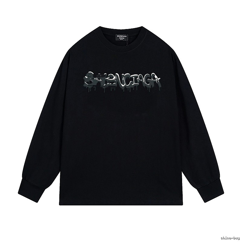 Balenciaga graffiti-style black long-sleeve