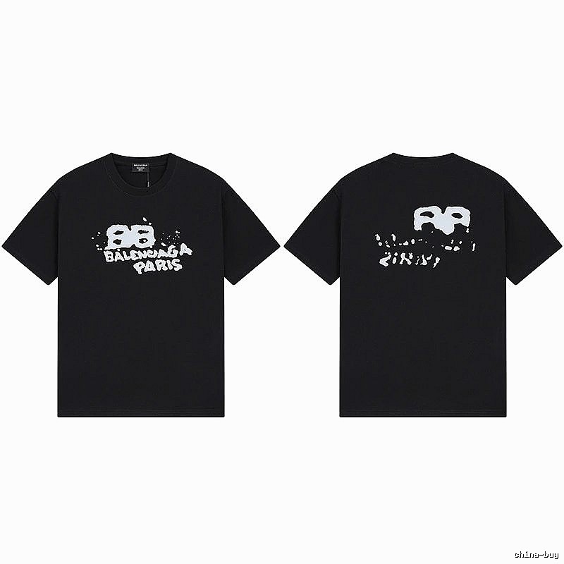 Balenciaga graffiti-style black T-shirt