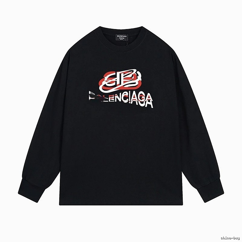 Balenciaga letter-style black T-shirt