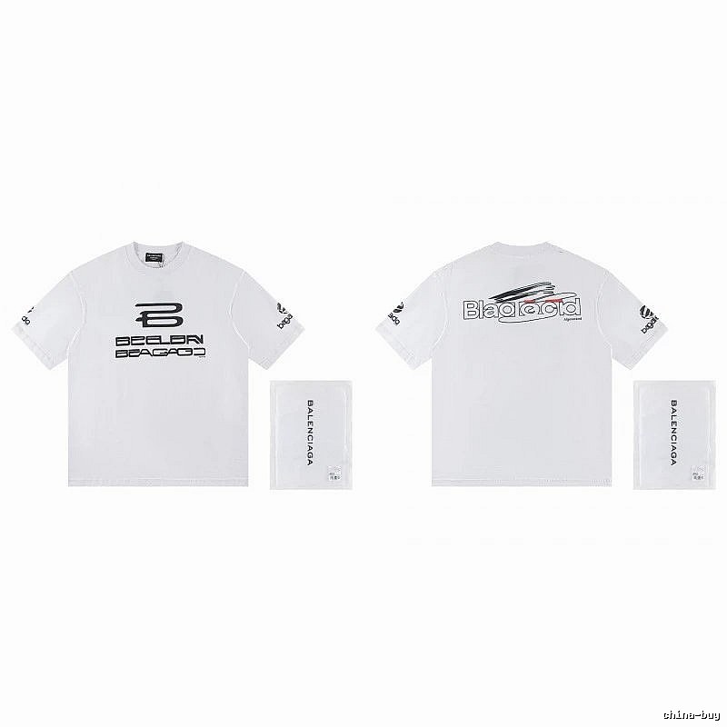 Balenciaga Trendy Racing Print White T-Shirt