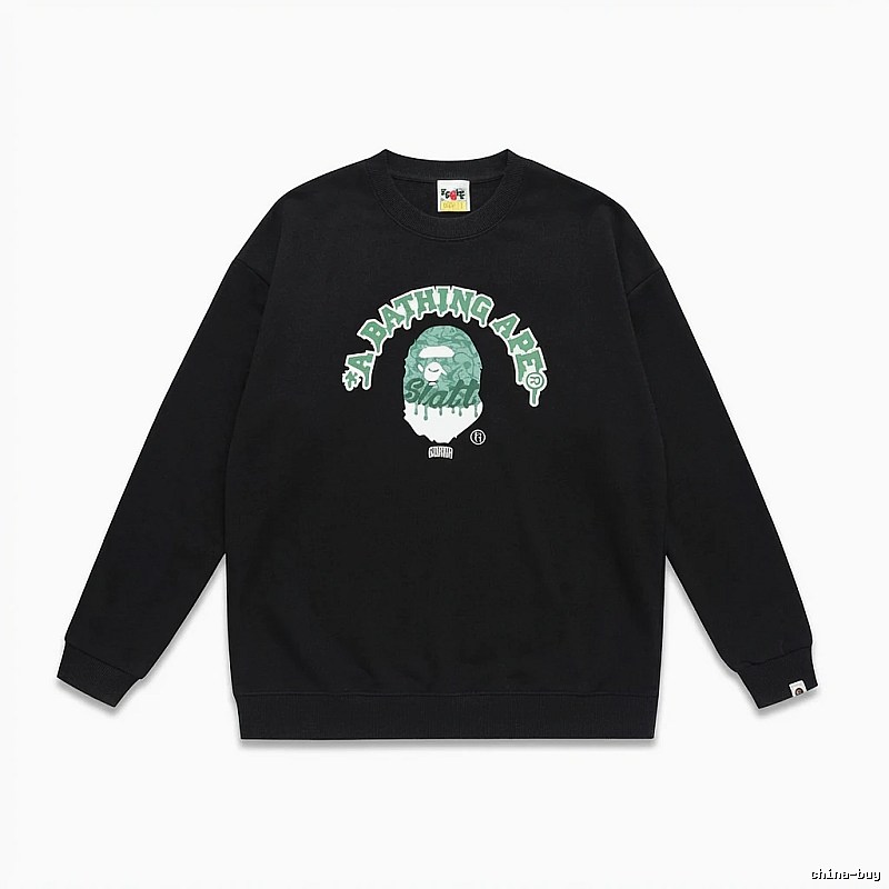 Bape Ape Head Trendy Cool Black Sweatshirt