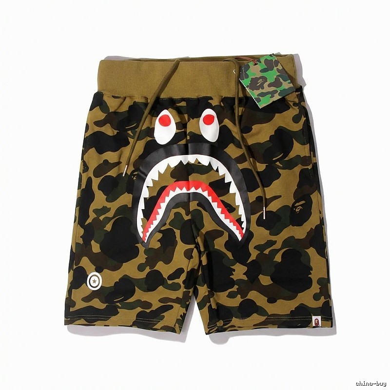 Bape camouflage shark-style shorts