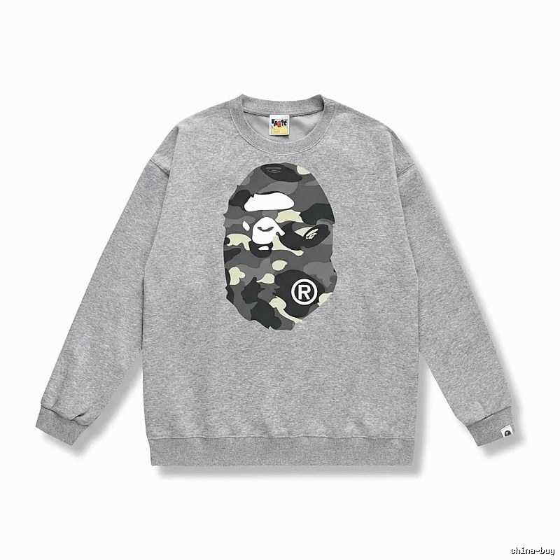 Bape camouflage style grey sweatshirt