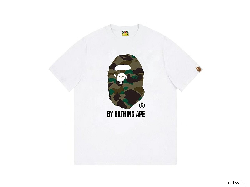 Bape camouflage-style white T-shirt