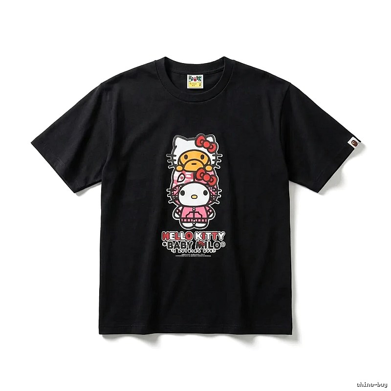 Bape Co-branded Hello Kitty Black T-shirt