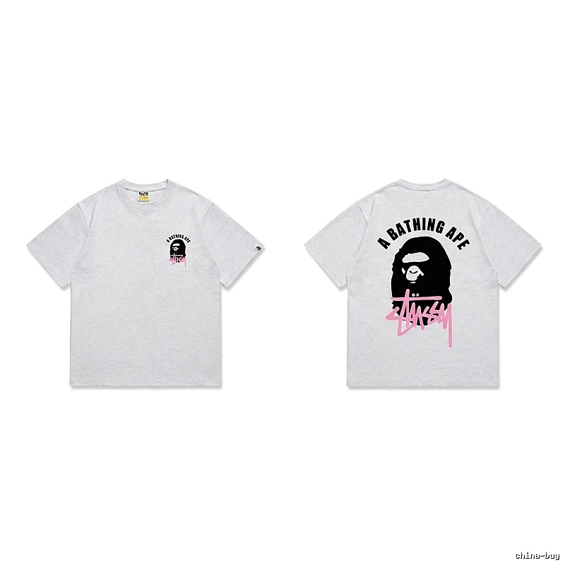 Bape Pink Trendy and Cool Short-sleeve Shirt
