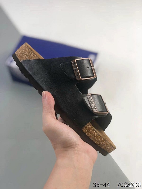 Birkenstock Double-Buckle Casual Black Slide Sandals