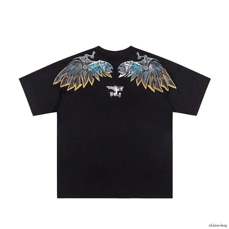 BOY Mechanical Wing Street Style Black Short Sleeve T-Shirt