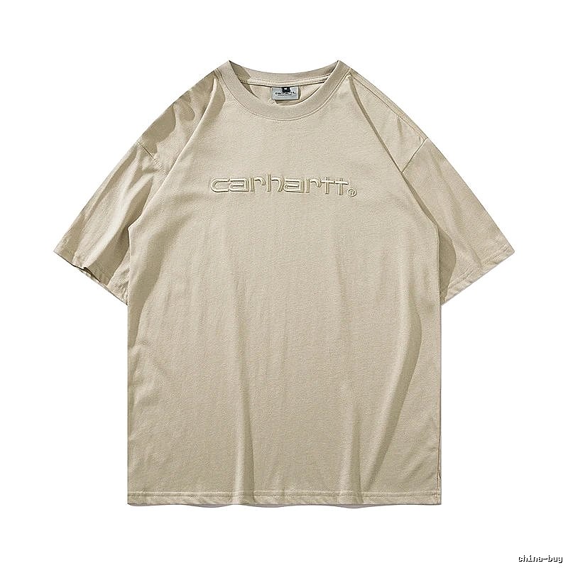 Carhartt Casual Logo T-shirt Light Blue Subtle for Streetwear Looks