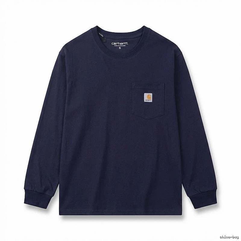 Carhartt simple and casual style navy long-sleeve