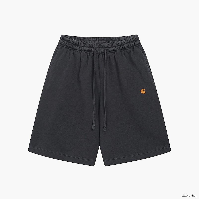 Carhartt Small Logo Workwear Style Carbon Black Casual Shorts