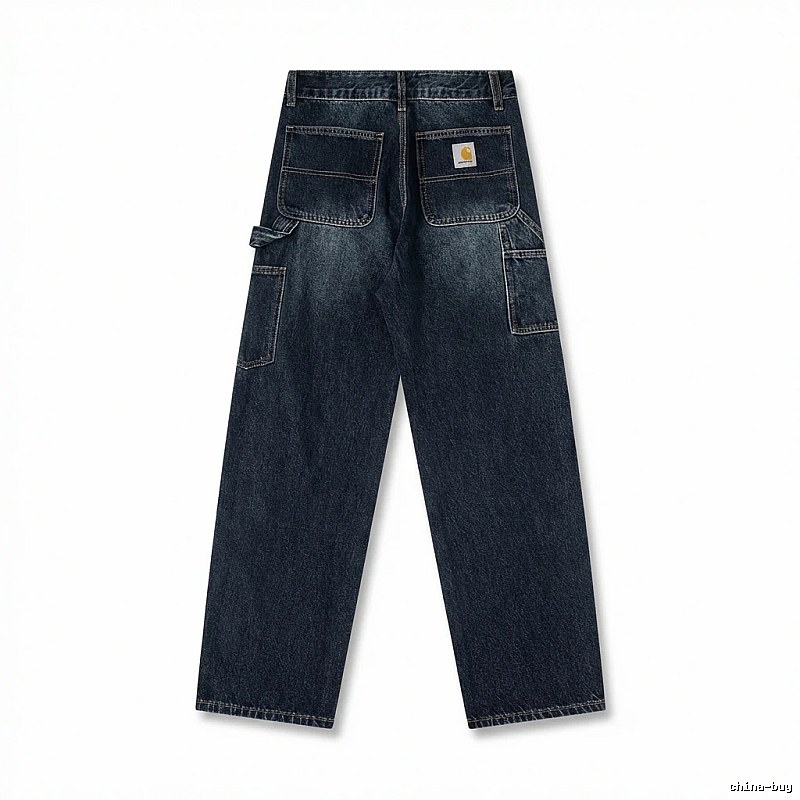 Carhartt workwear style dark denim jeans
