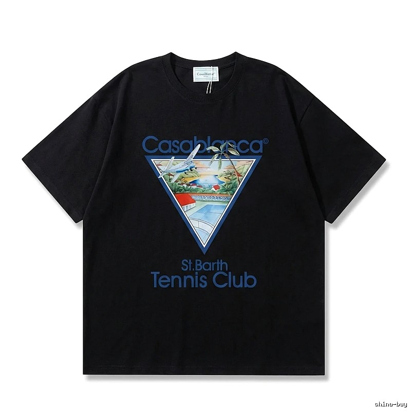 Casablanca triangle - printed black T - shirt