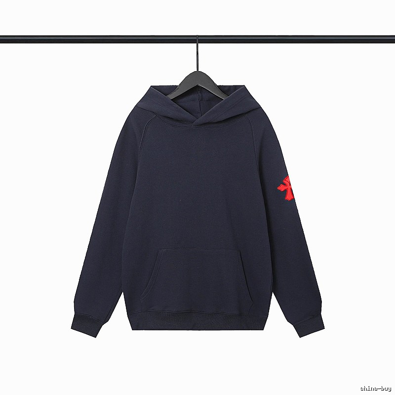 Chrome Hearts 2089-83 Navy Cross Graphic Hoodie Sport Casual
