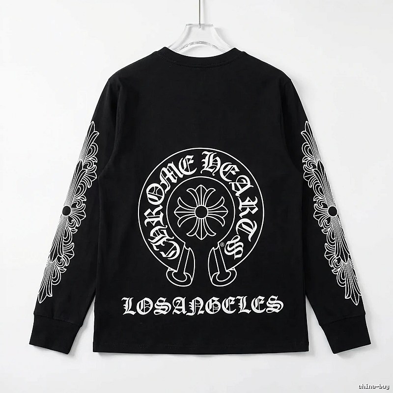 Chrome Hearts Cross Flower Dark Style Black Long Sleeve