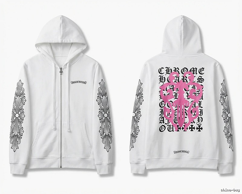 Chrome Hearts Cross Flower Trendy and Cool Style White Sweatshirt