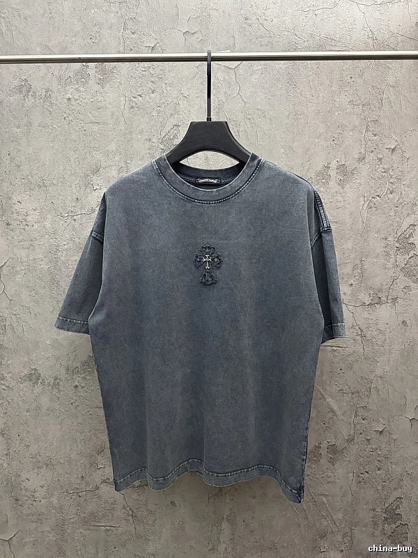 Chrome Hearts Cross Retro Style Gray T-shirt
