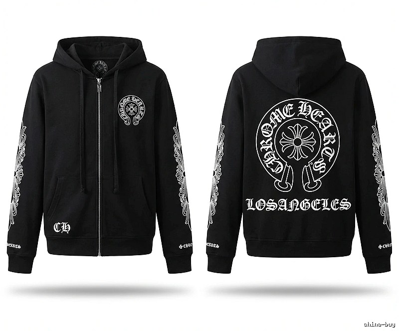 Chrome Hearts dark style black cardigan