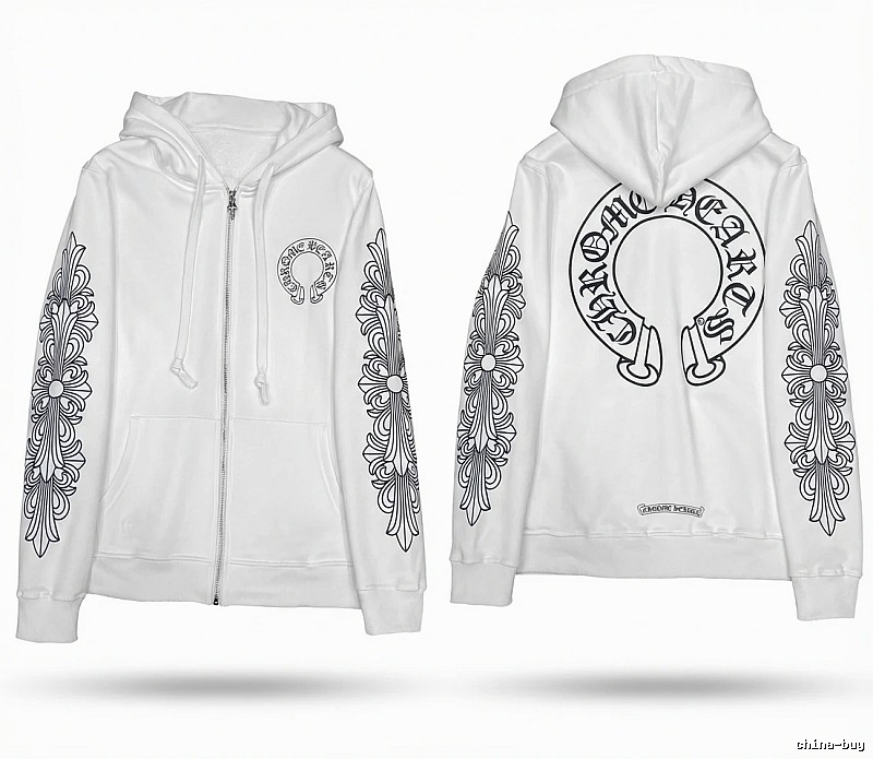 Chrome Hearts Printed Trendy and Cool Style White Hoodie