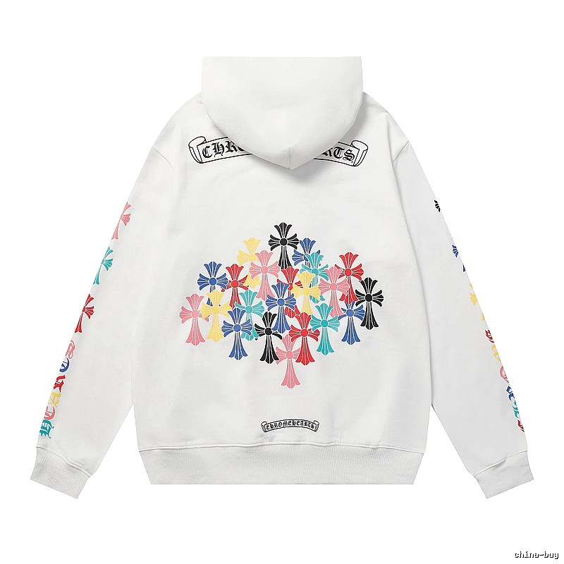 Chrome Hearts Relaxed Cross graphic hoodie Black Blue Cross with Versatile Design