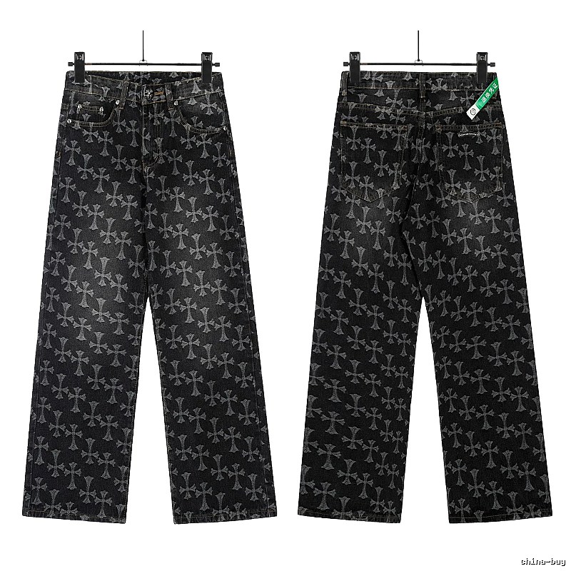 Chrome Hearts Statement Graphic jeans Light Denim Jeans for Easy Pairing