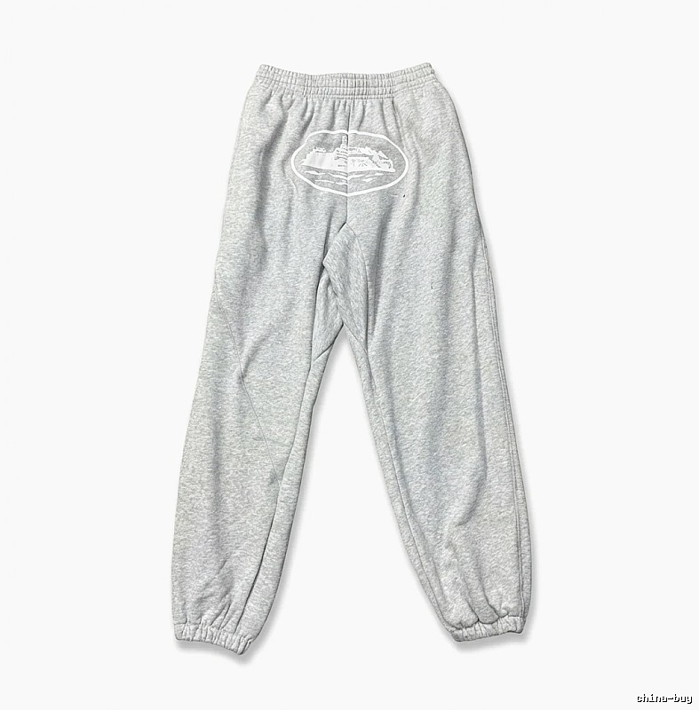 Corteiz Casual Style Grey Sweatpants
