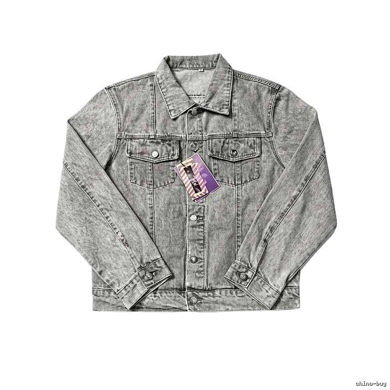 Corteiz Washed Grey Denim Jacket