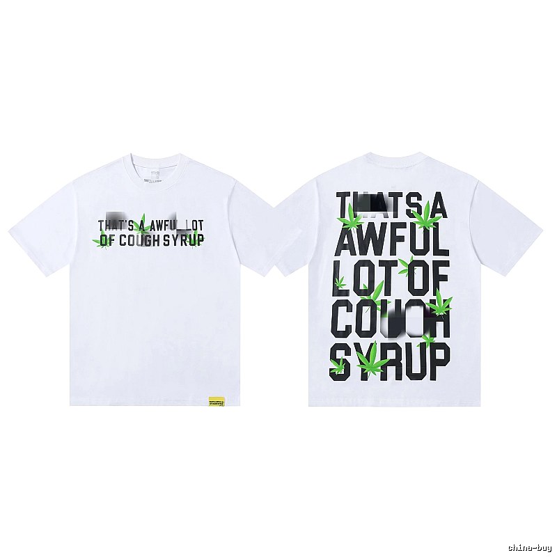 COUGH SYRUP Hemp Leaf Street Style White T-Shirt