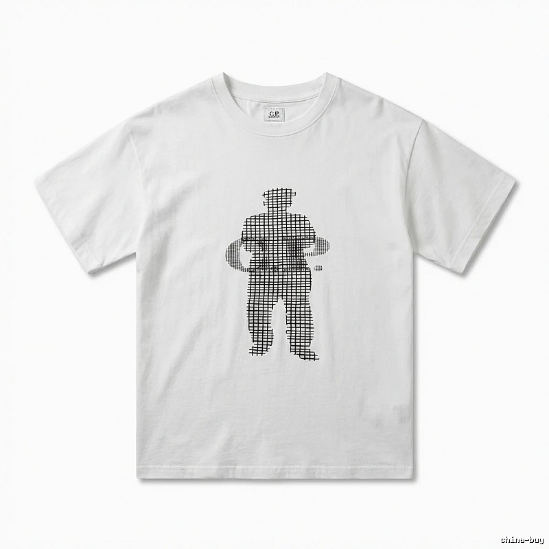 C.P. Grid Wind White T-shirt