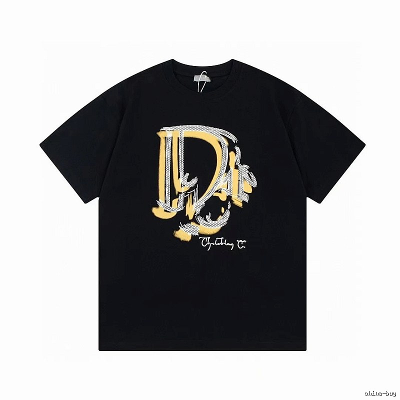 Dior Graffiti Print Street-style Black T-Shirt