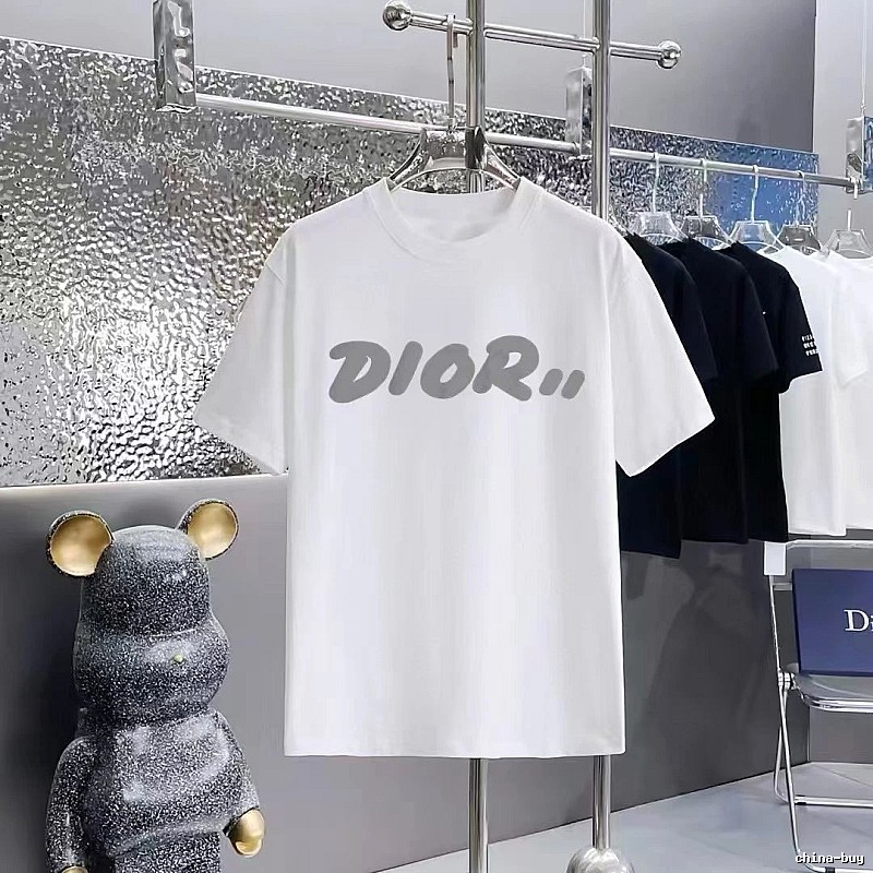 Dior Logo Printed Casual White T-shirt