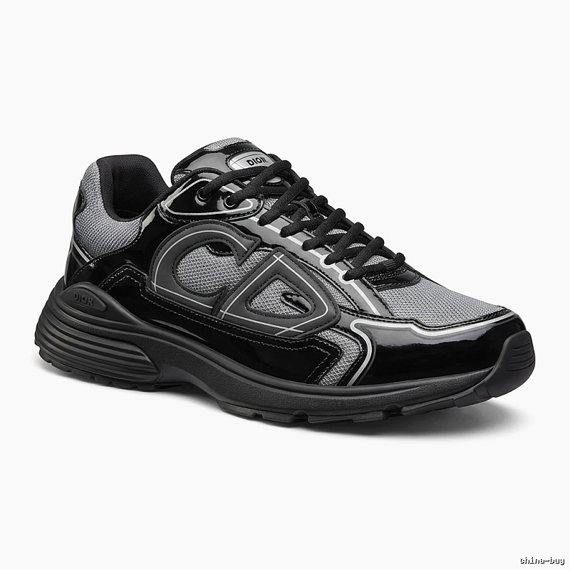 Dior retro-style black and grey sports shoes